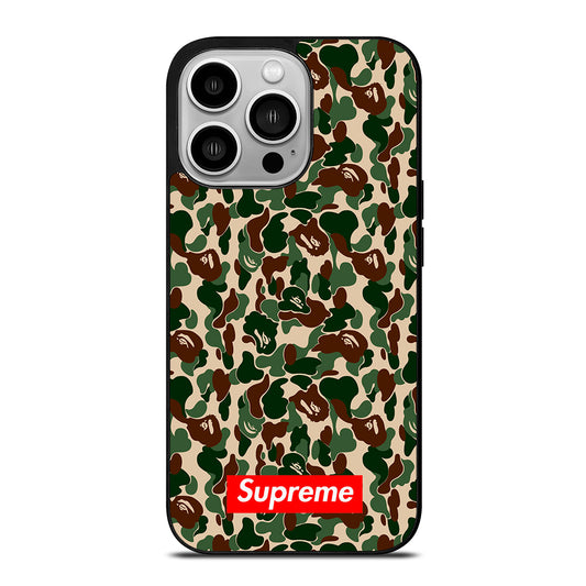 BAPE BATHING APE SUPREME iPhone 14 Pro Case