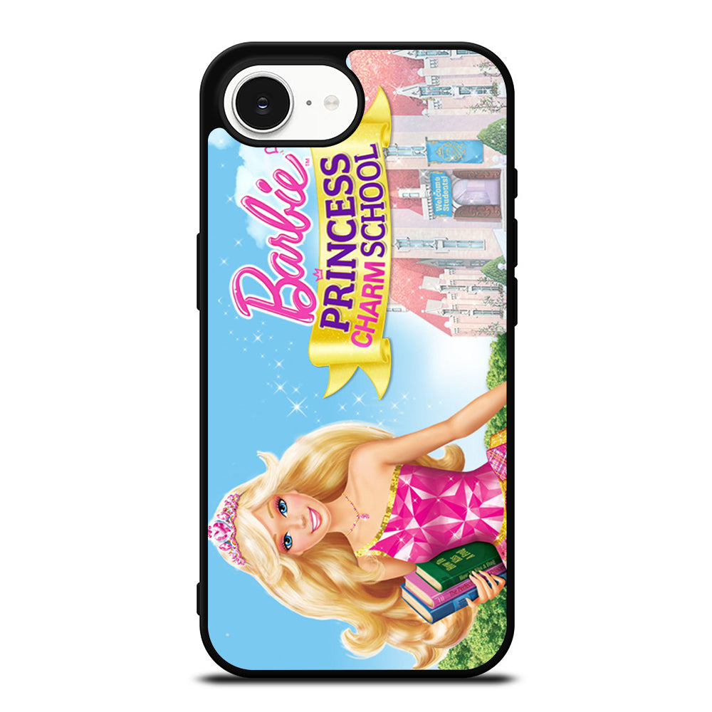 BARBIE PRINCESS CHARM SCHOOL iPhone 16e case black TPU silicone rubber protective cover by Casedear