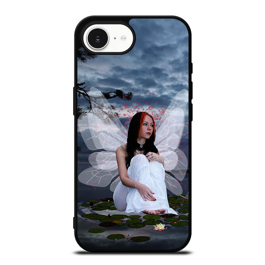 BEATIFUL FAIRY DRAGONFLY iPhone 16e case black TPU silicone rubber protective cover by Casedear