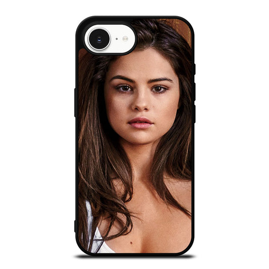 BEAUTIFUL SELENA GOMEZ iPhone 16e case black TPU silicone rubber protective cover by Casedear
