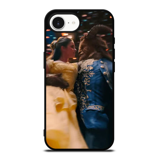 BEAUTY AND THE BEAST PAIR DANCING iPhone 16e case black TPU silicone rubber protective cover by Casedear