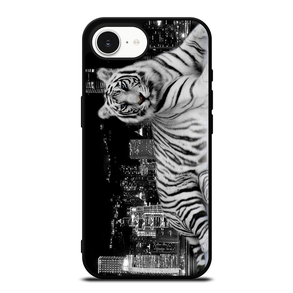 BENGAL TIGER BLACK SHADOW iPhone 16e case black TPU silicone rubber protective cover by Casedear
