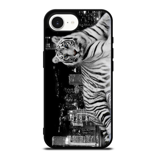 BENGAL TIGER BLACK SHADOW iPhone 16e case black TPU silicone rubber protective cover by Casedear