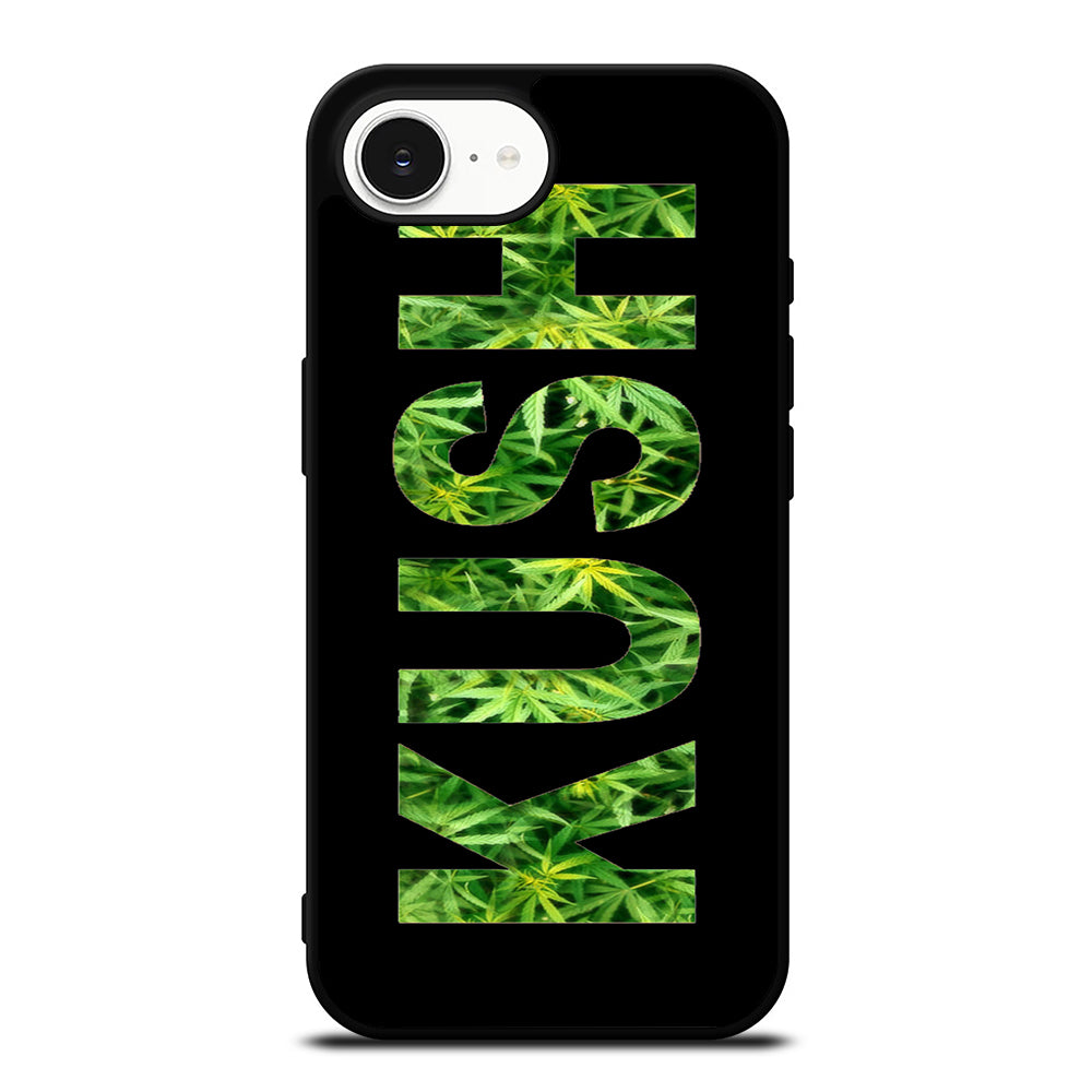 BLACK KUSH iPhone 16e case black TPU silicone rubber protective cover by Casedear