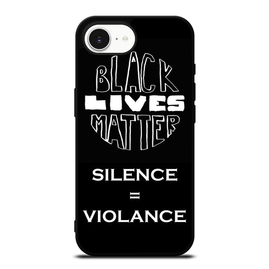 BLACK LIVES MATTER ACTION iPhone 16e case black TPU silicone rubber protective cover by Casedear