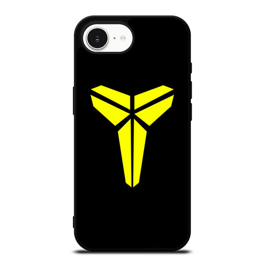 BLACK MAMBA LOGO YELLOW iPhone 16e case black TPU silicone rubber protective cover by Casedear