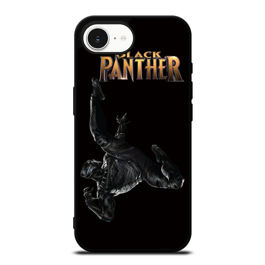 BLACK PANTHER CASE iPhone 16e case black TPU silicone rubber protective cover by Casedear