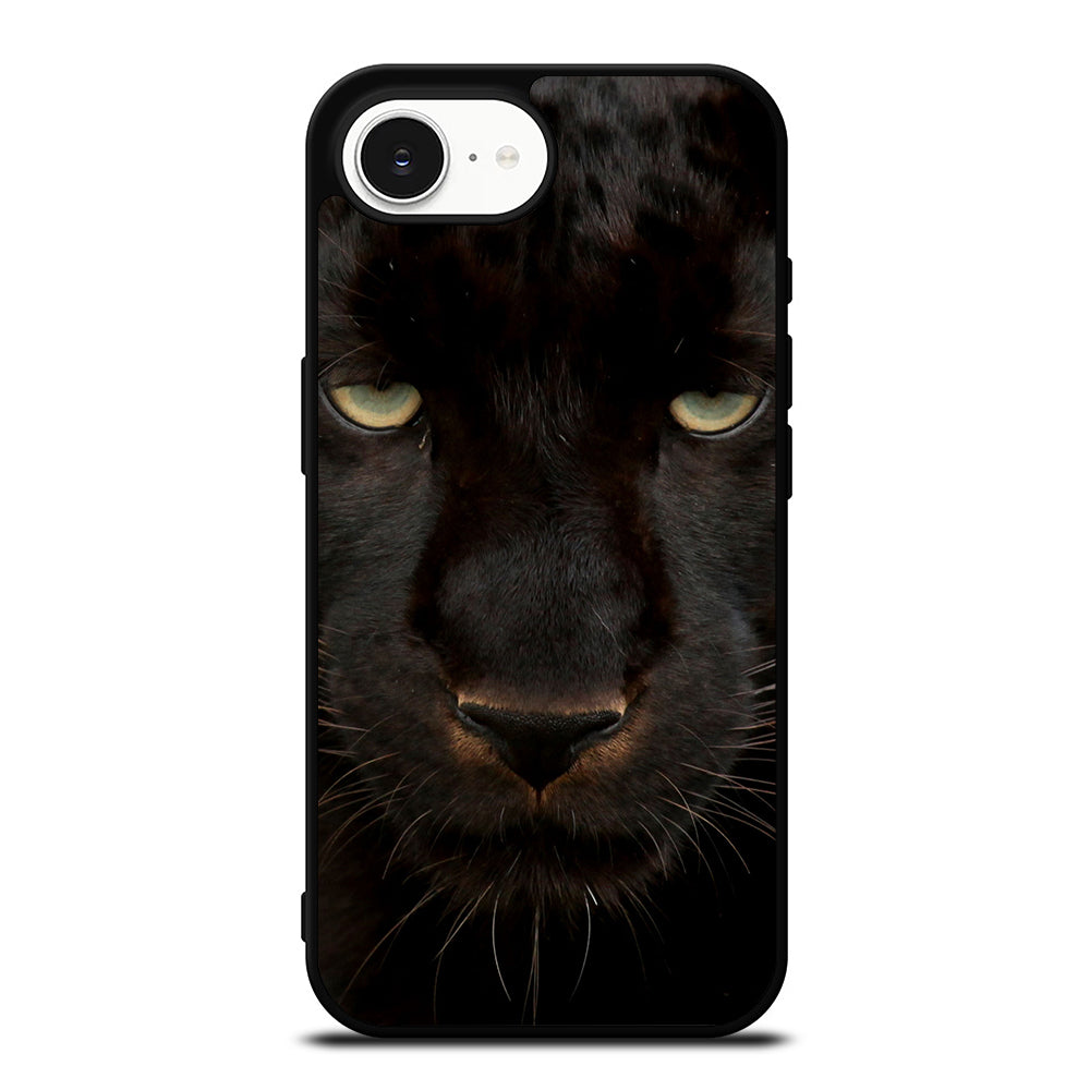 BLACK PANTHER FACE iPhone 16e case black TPU silicone rubber protective cover by Casedear