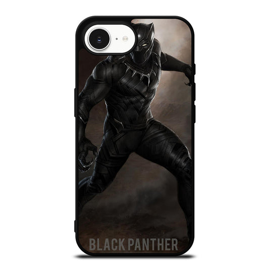 BLACK PANTHER HERO iPhone 16e case black TPU silicone rubber protective cover by Casedear