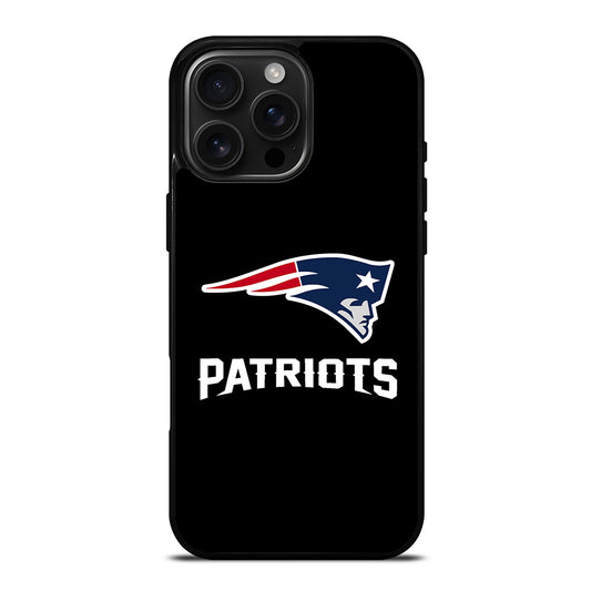 BLACK NEW ENGLAND PATRIOTS iPhone 16 Pro Max Case