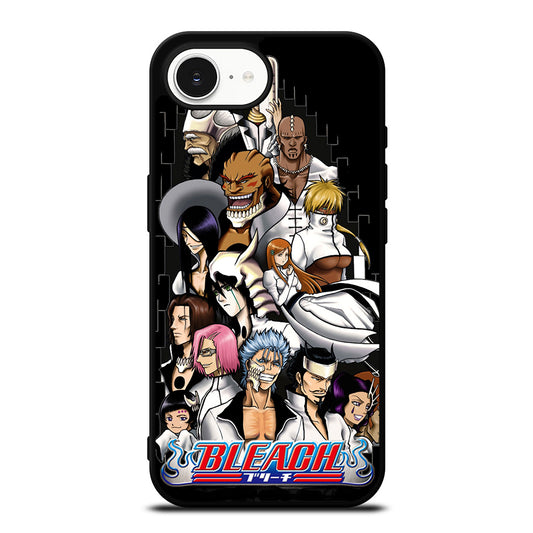 BLEACH ANIME CHARACTER iPhone 16e case black TPU silicone rubber protective cover by Casedear