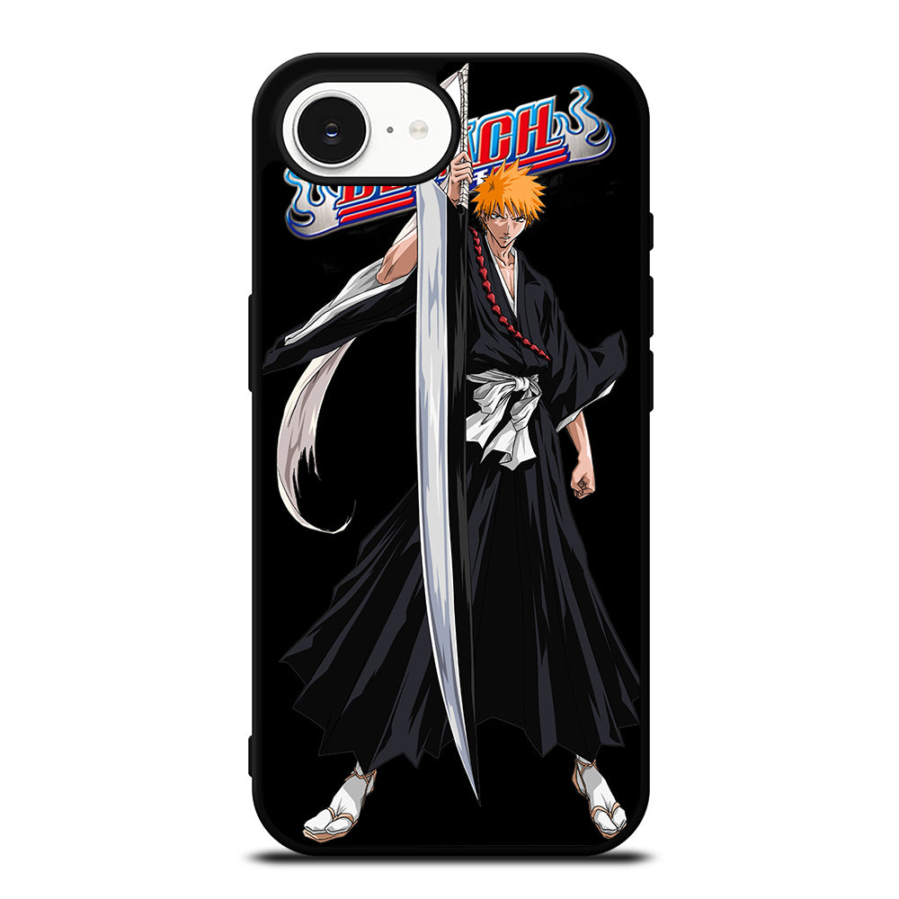 BLEACH RENJI iPhone 16e case black TPU silicone rubber protective cover by Casedear