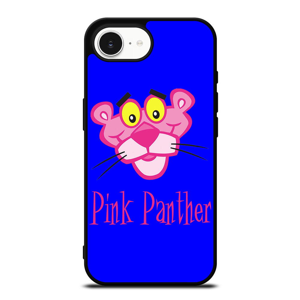 BLUE PINK PANTHER iPhone 16e case black TPU silicone rubber protective cover by Casedear