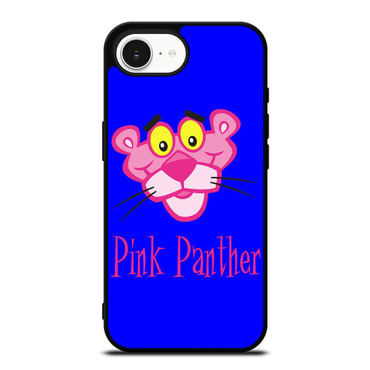 BLUE PINK PANTHER iPhone 16e case black TPU silicone rubber protective cover by Casedear