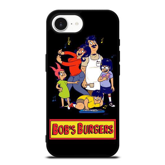 BOB'S BURGERS iPhone 16e case black TPU silicone rubber protective cover by Casedear