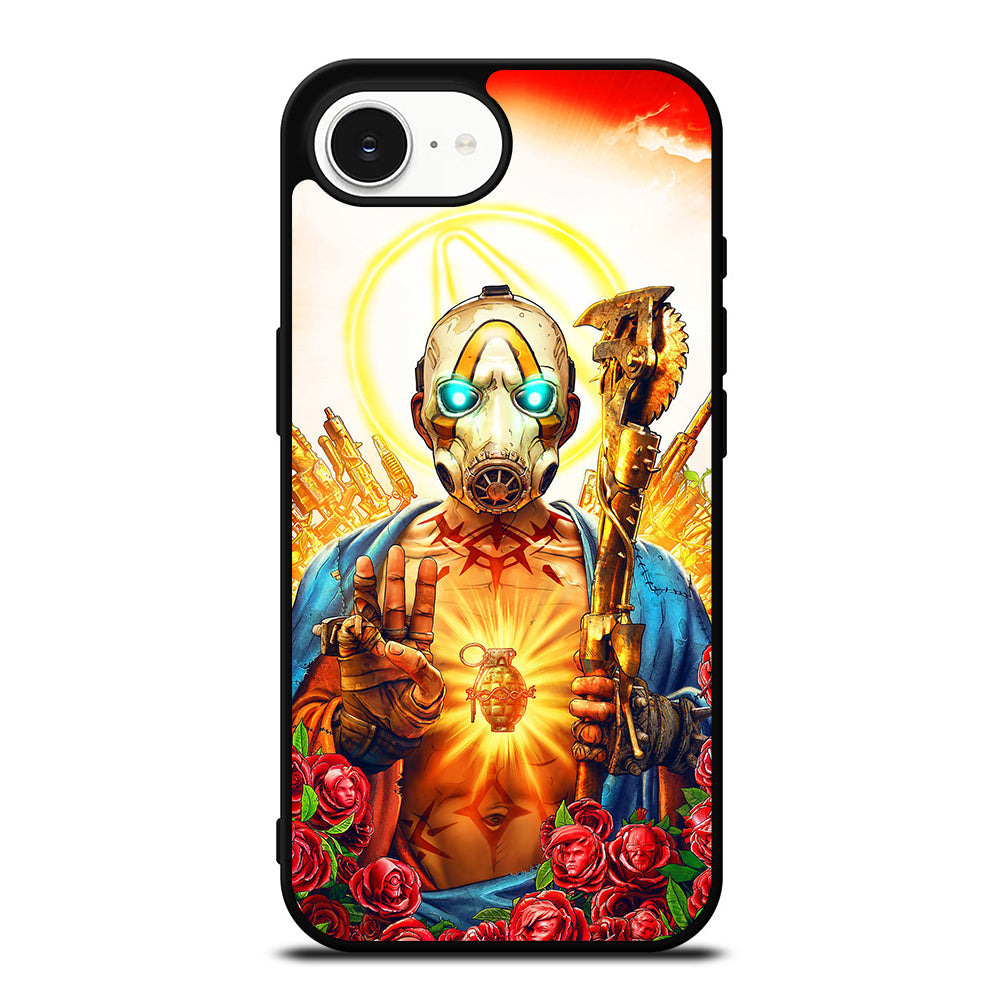 BORDERLANDS BRICK iPhone 16e case black TPU silicone rubber protective cover by Casedear