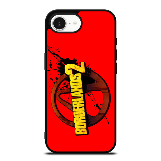 BORDERLANDS IN RED iPhone 16e case black TPU silicone rubber protective cover by Casedear