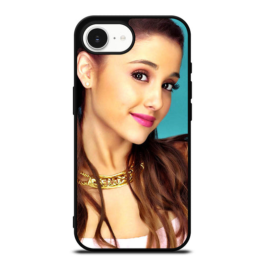 BRIGHT ARIANA GRANDE iPhone 16e case black TPU silicone rubber protective cover by Casedear