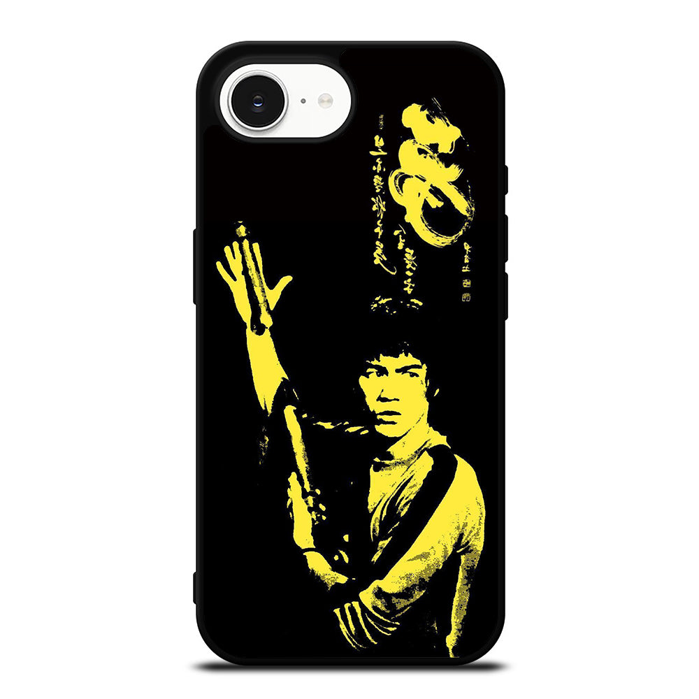 BRUCE LEE IN ACTION iPhone 16e case black TPU silicone rubber protective cover by Casedear