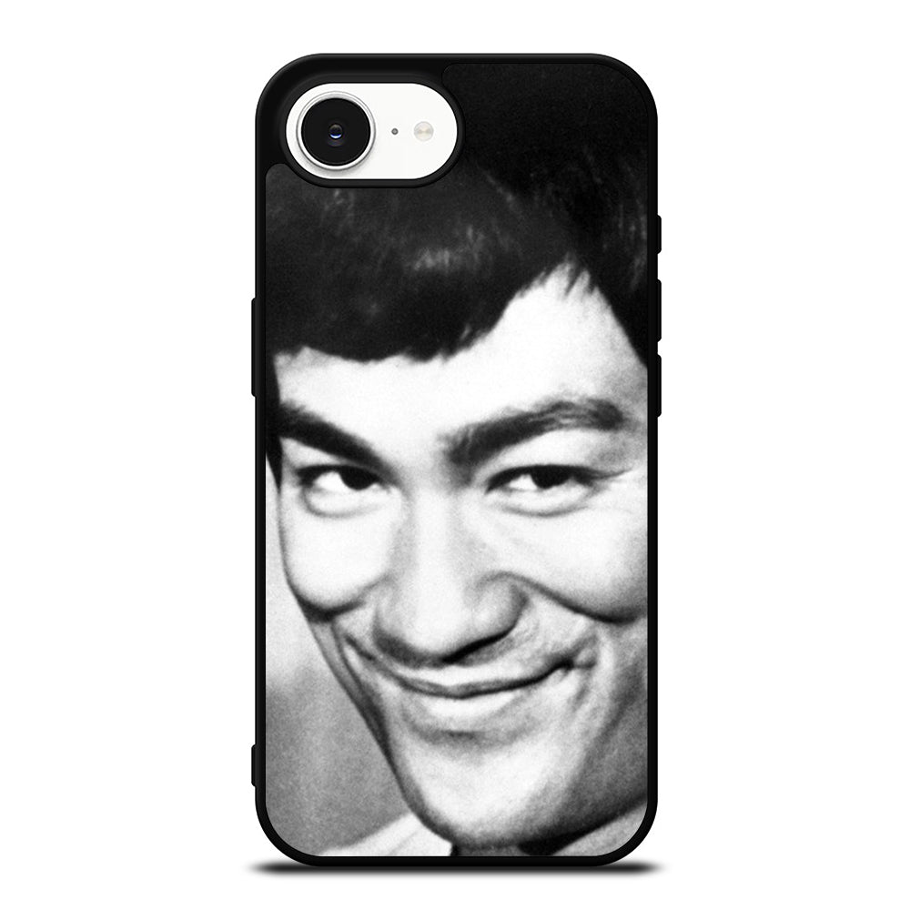 BRUCE LEE SMILE iPhone 16e case black TPU silicone rubber protective cover by Casedear