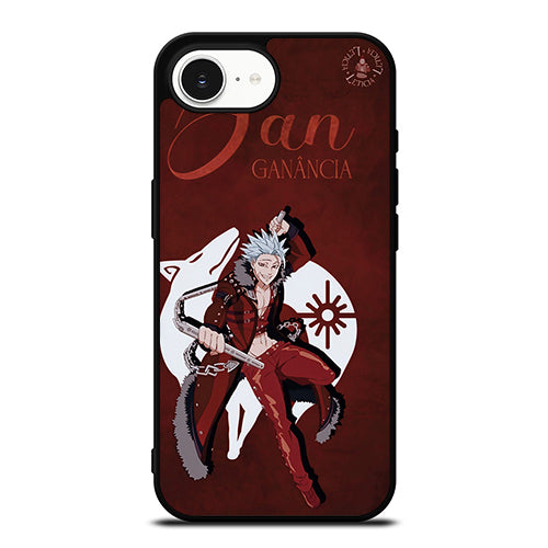 Ban Seven Deadly Sins Ganancia iPhone 16e case black TPU silicone rubber protective cover by Casedear