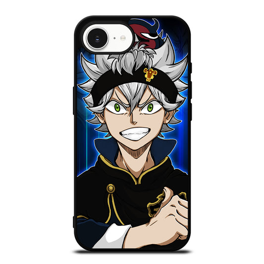 Black Clover Anime Character iPhone 16e case black TPU silicone rubber protective cover by Casedear
