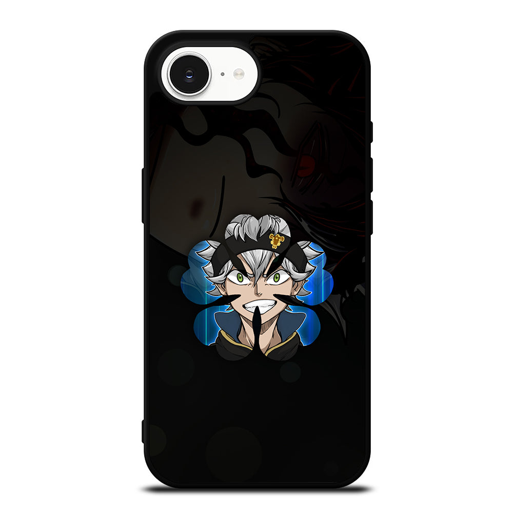 Black Clover Anime Icon iPhone 16e case black TPU silicone rubber protective cover by Casedear