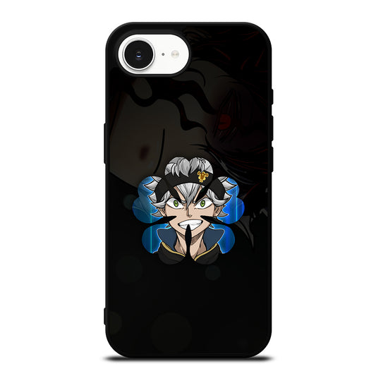Black Clover Anime Icon iPhone 16e case black TPU silicone rubber protective cover by Casedear