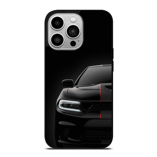 Black Dodge Challenger Outerglow iPhone 14 Pro Case