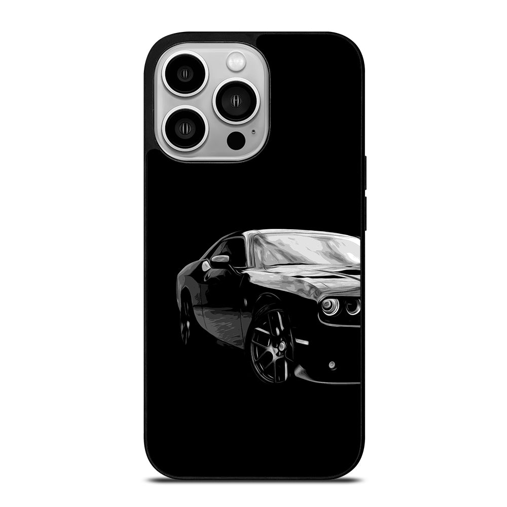 Black Dodge Challenger Posterizeoil iPhone 14 Pro Case