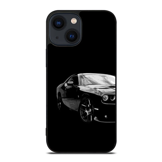 Black Dodge Challenger Posterizeoil iPhone 14 Plus Case
