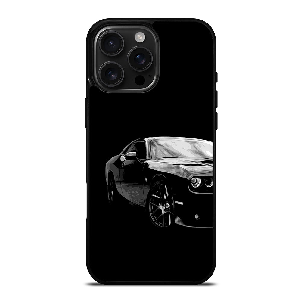 Black Dodge Challenger Posterizeoil iPhone 16 Pro Max Case