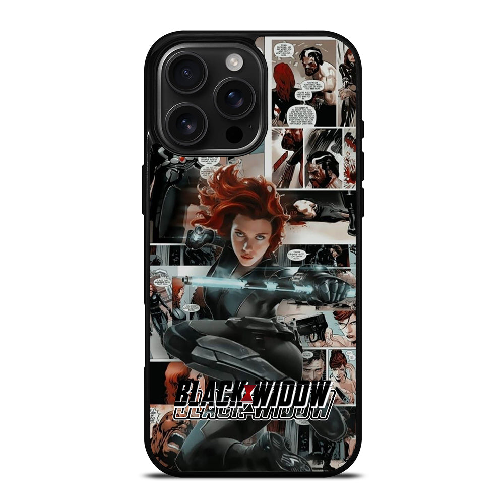 Black Widow Comic iPhone 16 Pro Max Case