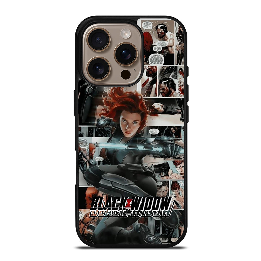 Black Widow Comic iPhone 16 Pro Case