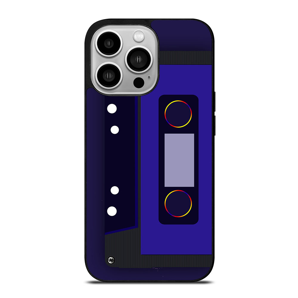 Blue Retro Cassette Tape iPhone 14 Pro Case