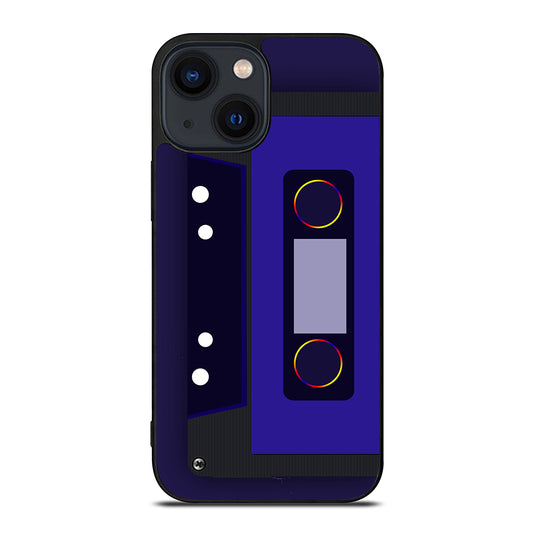 Blue Retro Cassette Tape iPhone 14 Plus Case