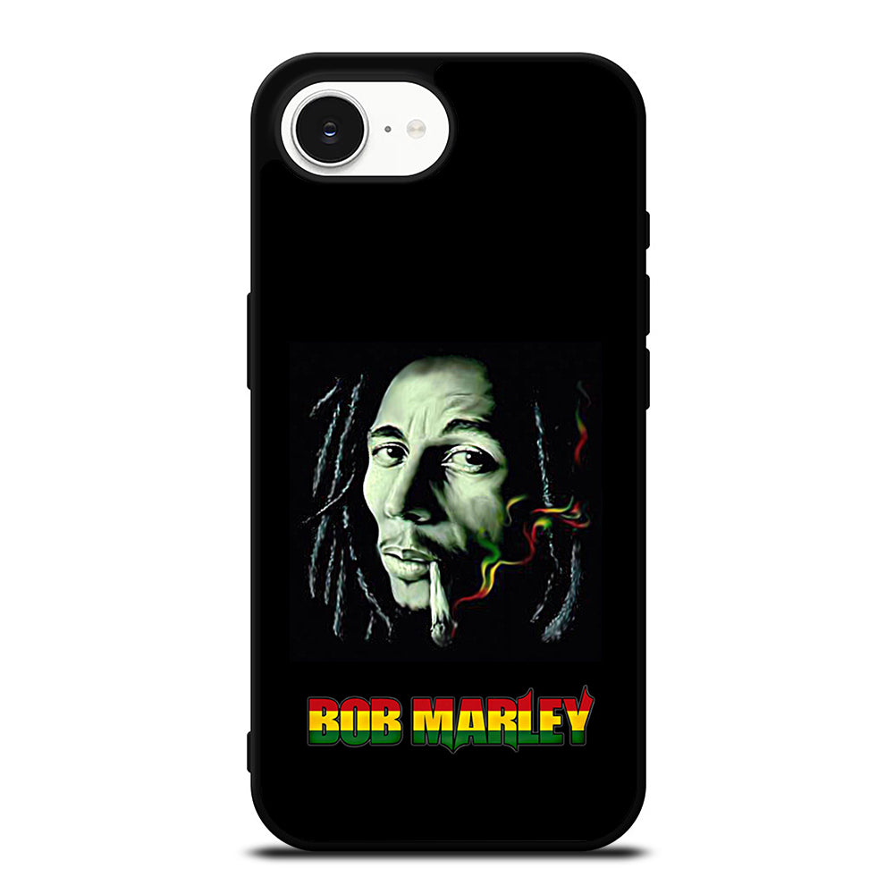 Bob Marley Icon iPhone 16e case black TPU silicone rubber protective cover by Casedear