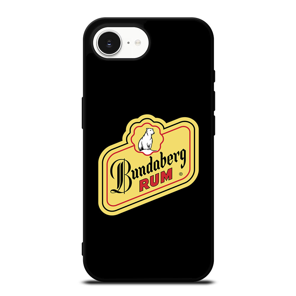 Bundaberg Rum Logo iPhone 16e case black TPU silicone rubber protective cover by Casedear