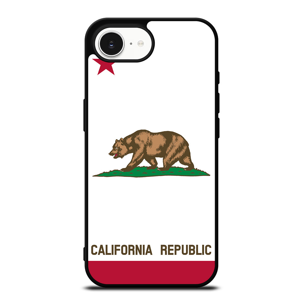 CALIFORNIA REPUBLIC FULL iPhone 16e case black TPU silicone rubber protective cover by Casedear