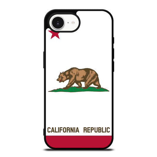 CALIFORNIA REPUBLIC FULL iPhone 16e case black TPU silicone rubber protective cover by Casedear