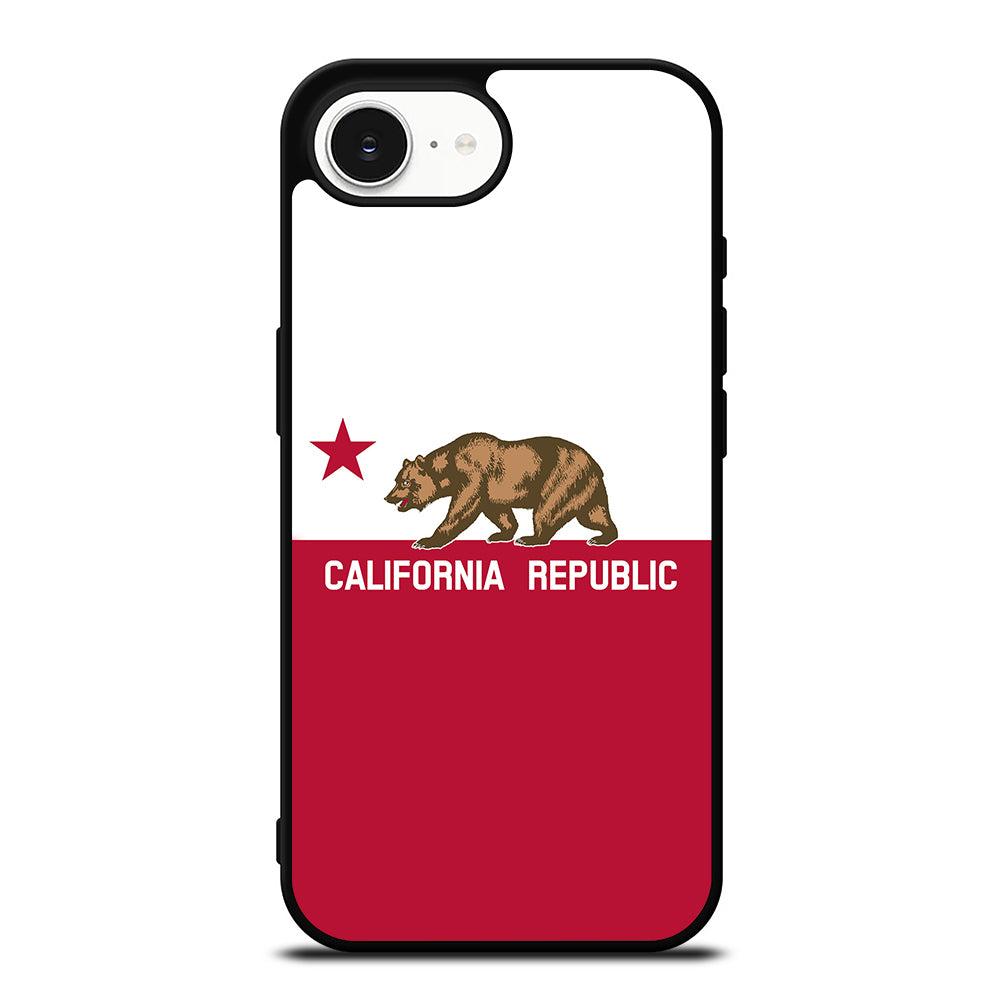 CALIFORNIA REPUBLIC iPhone 16e case black TPU silicone rubber protective cover by Casedear