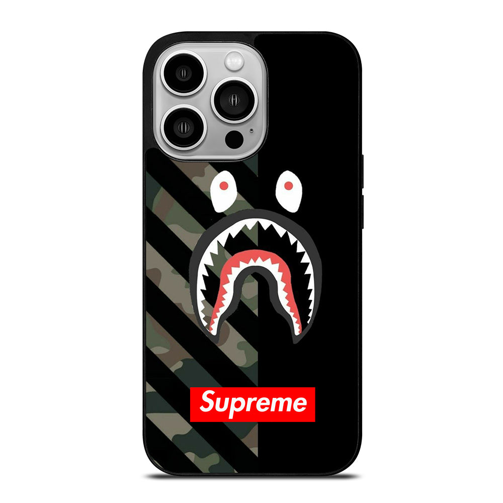 CAMO BAPE SHARK SUPR iPhone 14 Pro Case