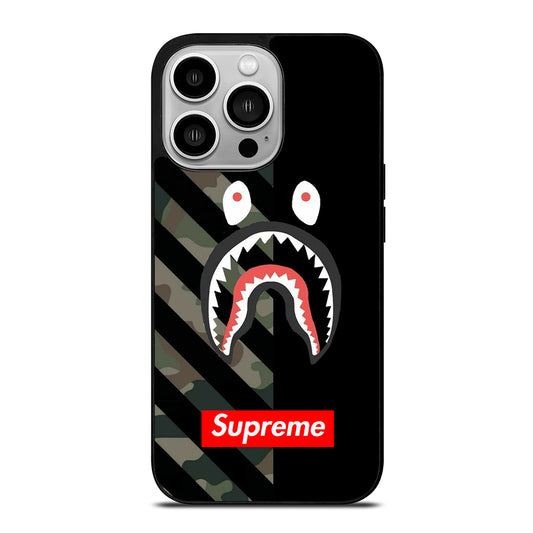 CAMO BAPE SHARK SUPR iPhone 14 Pro Case