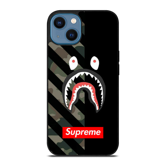 CAMO BAPE SHARK SUPR iPhone 14 Case