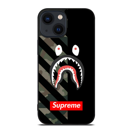 CAMO BAPE SHARK SUPR iPhone 14 Plus Case