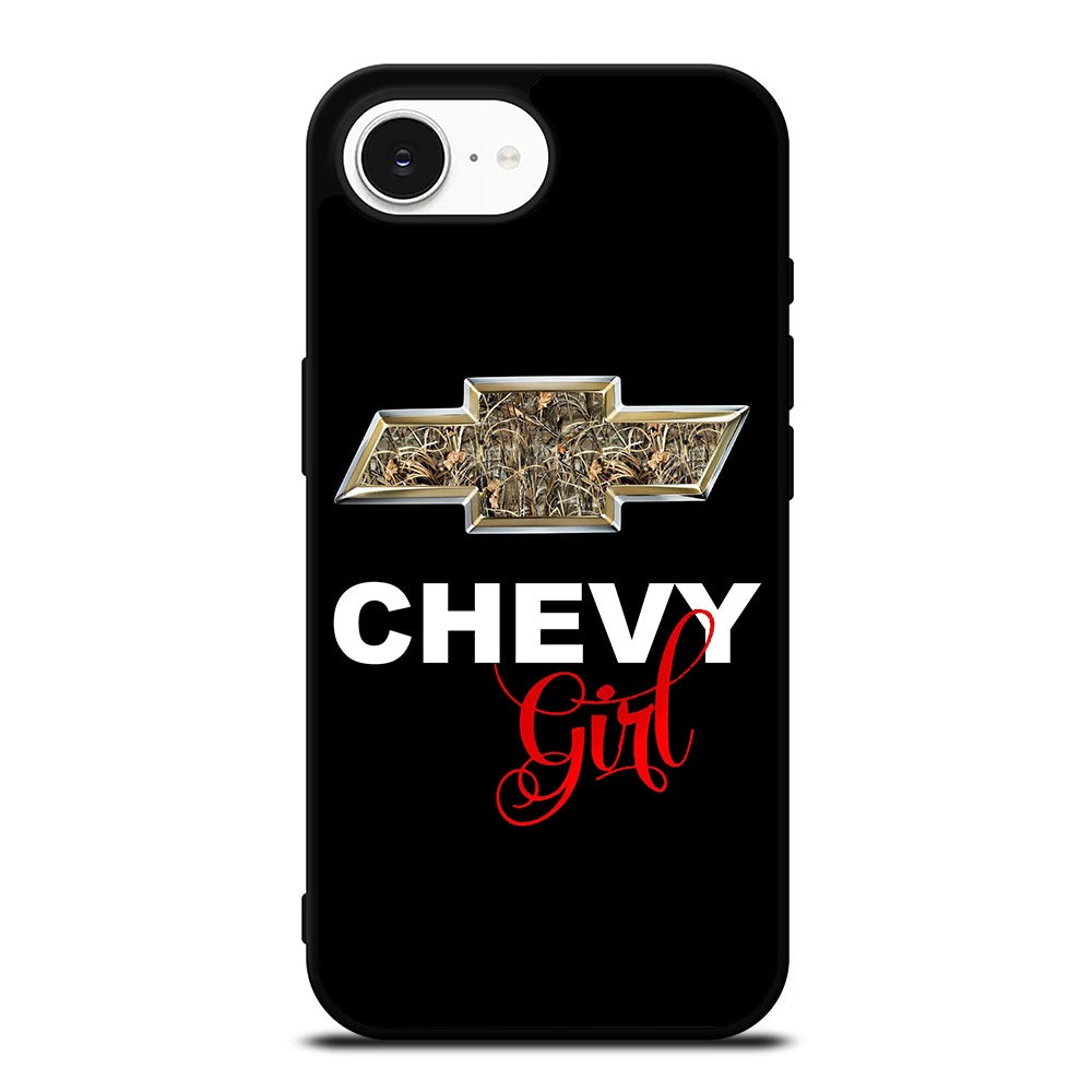 CAMO CHEVY GIRL iPhone 16e case black TPU silicone rubber protective cover by Casedear