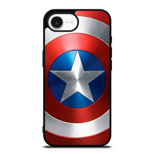 CAPTAIN AMERICA SHIELD iPhone 16e case black TPU silicone rubber protective cover by Casedear
