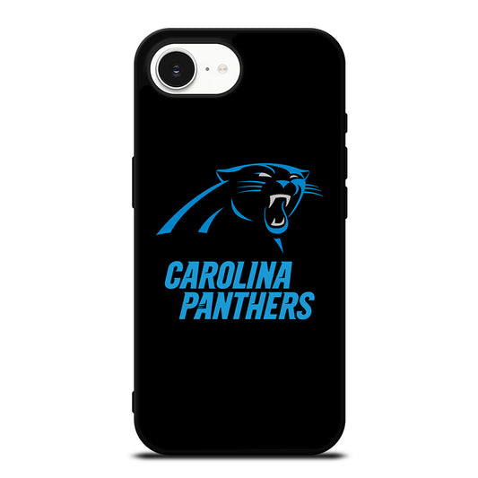 CAROLINA PANTHERS LOGO iPhone 16e case black TPU silicone rubber protective cover by Casedear