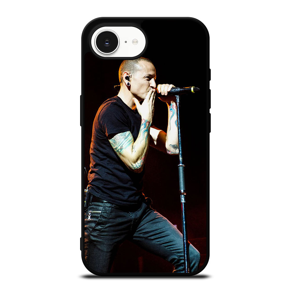 CHESTER BENNINGTON KISS BYE iPhone 16e case black TPU silicone rubber protective cover by Casedear