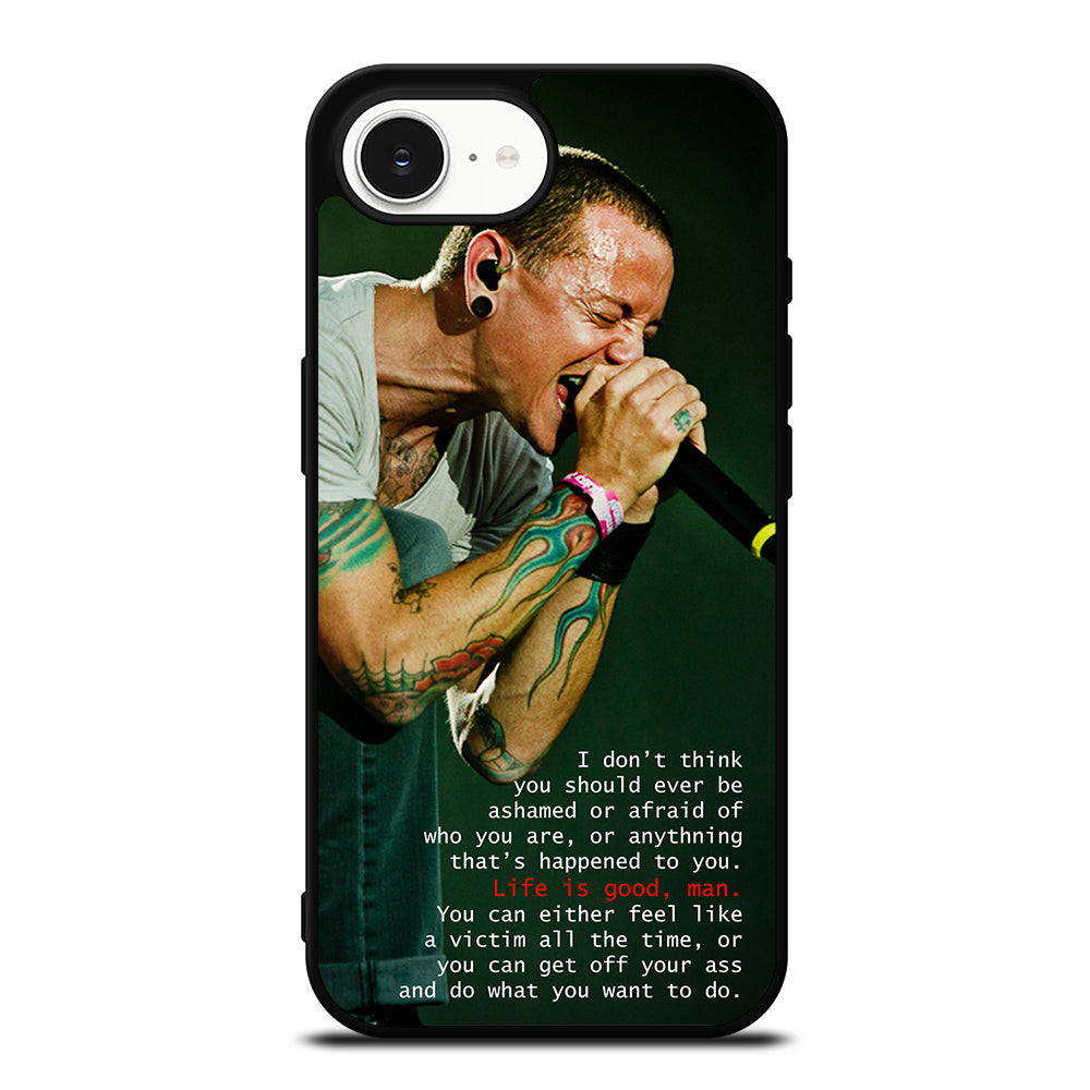 CHESTER BENNINGTON SCREEMS iPhone 16e case black TPU silicone rubber protective cover by Casedear